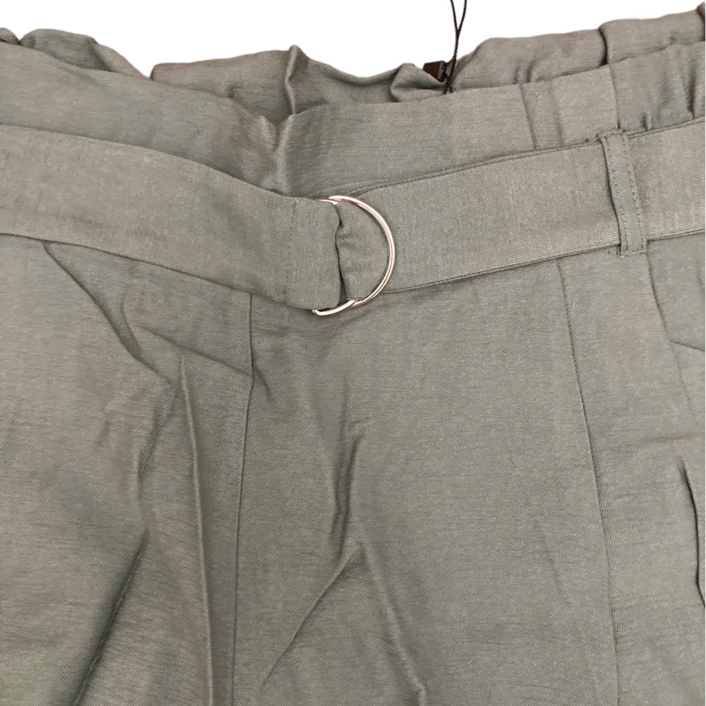 Vero Modal Pants High Waisted wide leg crop pants Olive Green Size 16 Brand New - Picture 5 of 5